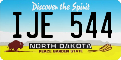ND license plate IJE544