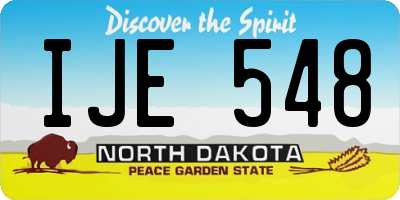 ND license plate IJE548