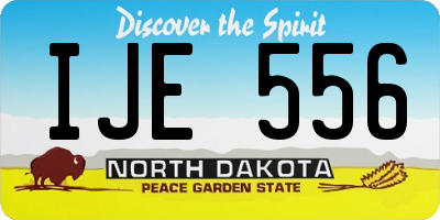 ND license plate IJE556