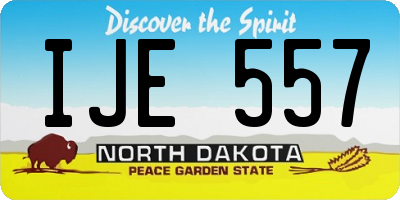 ND license plate IJE557