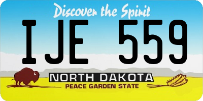 ND license plate IJE559