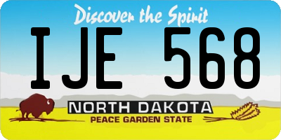 ND license plate IJE568