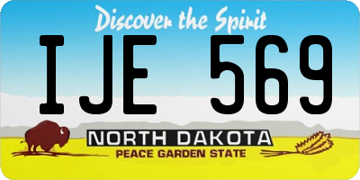 ND license plate IJE569
