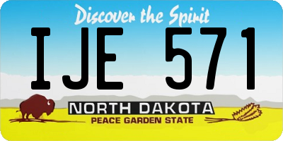 ND license plate IJE571