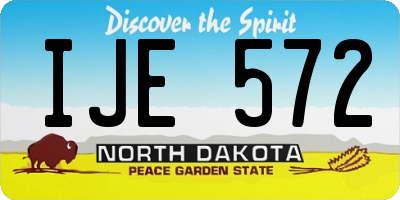 ND license plate IJE572