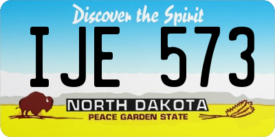 ND license plate IJE573