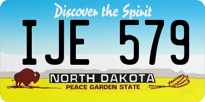 ND license plate IJE579