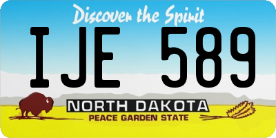 ND license plate IJE589
