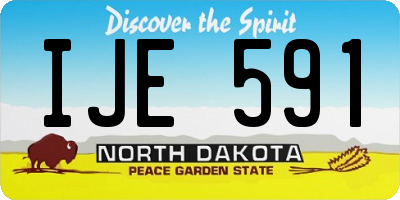 ND license plate IJE591