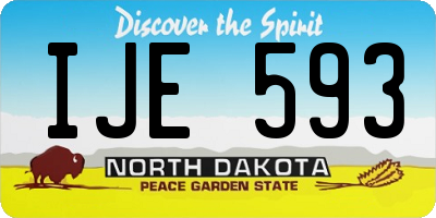 ND license plate IJE593