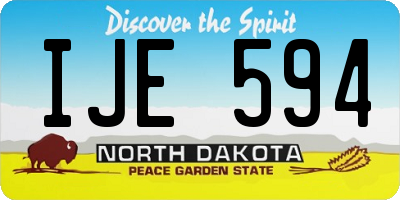 ND license plate IJE594