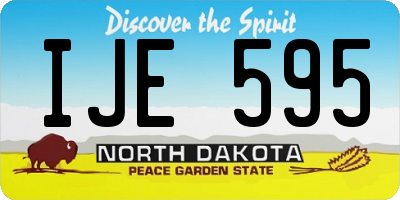 ND license plate IJE595