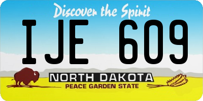 ND license plate IJE609