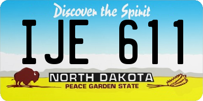 ND license plate IJE611
