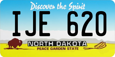 ND license plate IJE620