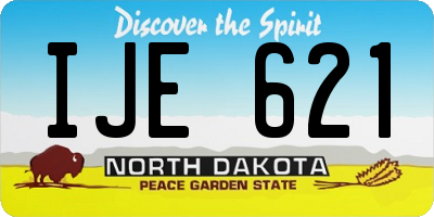 ND license plate IJE621