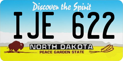 ND license plate IJE622