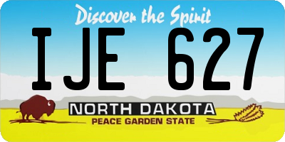 ND license plate IJE627