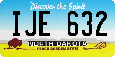 ND license plate IJE632