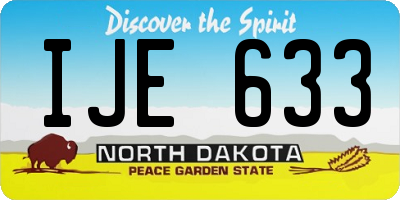 ND license plate IJE633