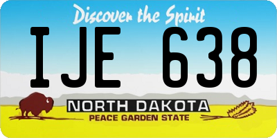 ND license plate IJE638