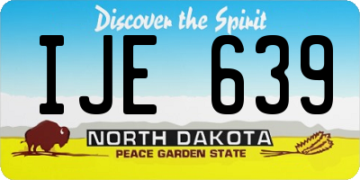 ND license plate IJE639