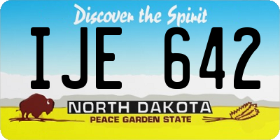 ND license plate IJE642