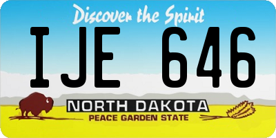 ND license plate IJE646