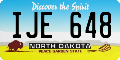 ND license plate IJE648