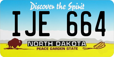 ND license plate IJE664