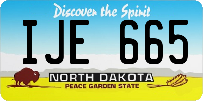 ND license plate IJE665