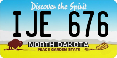 ND license plate IJE676