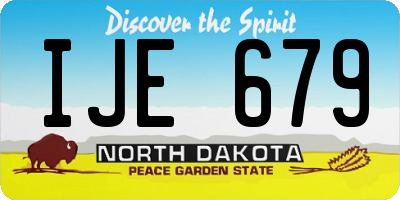 ND license plate IJE679