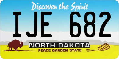 ND license plate IJE682