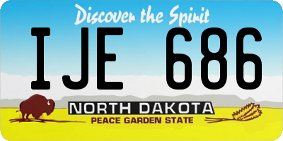 ND license plate IJE686