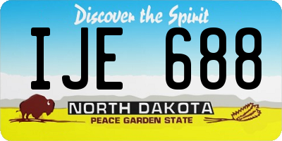 ND license plate IJE688
