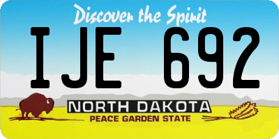 ND license plate IJE692