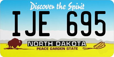 ND license plate IJE695