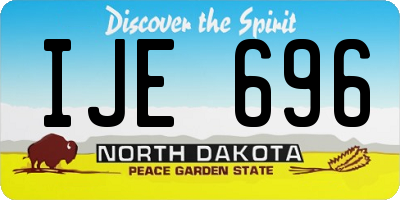 ND license plate IJE696