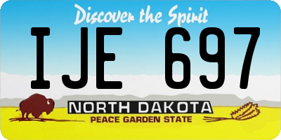 ND license plate IJE697