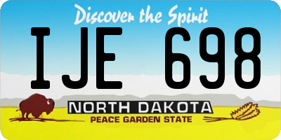 ND license plate IJE698