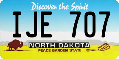 ND license plate IJE707