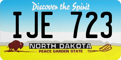 ND license plate IJE723