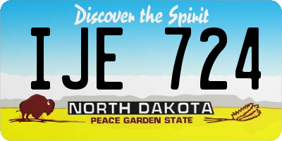 ND license plate IJE724