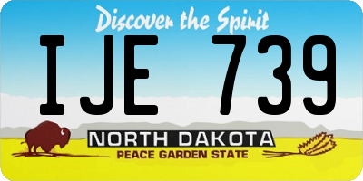 ND license plate IJE739