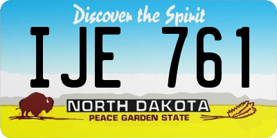 ND license plate IJE761