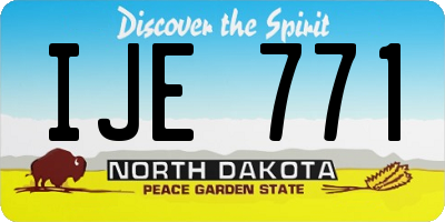 ND license plate IJE771