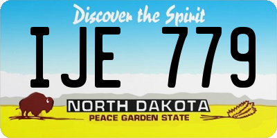 ND license plate IJE779