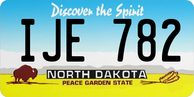 ND license plate IJE782