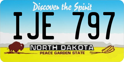 ND license plate IJE797